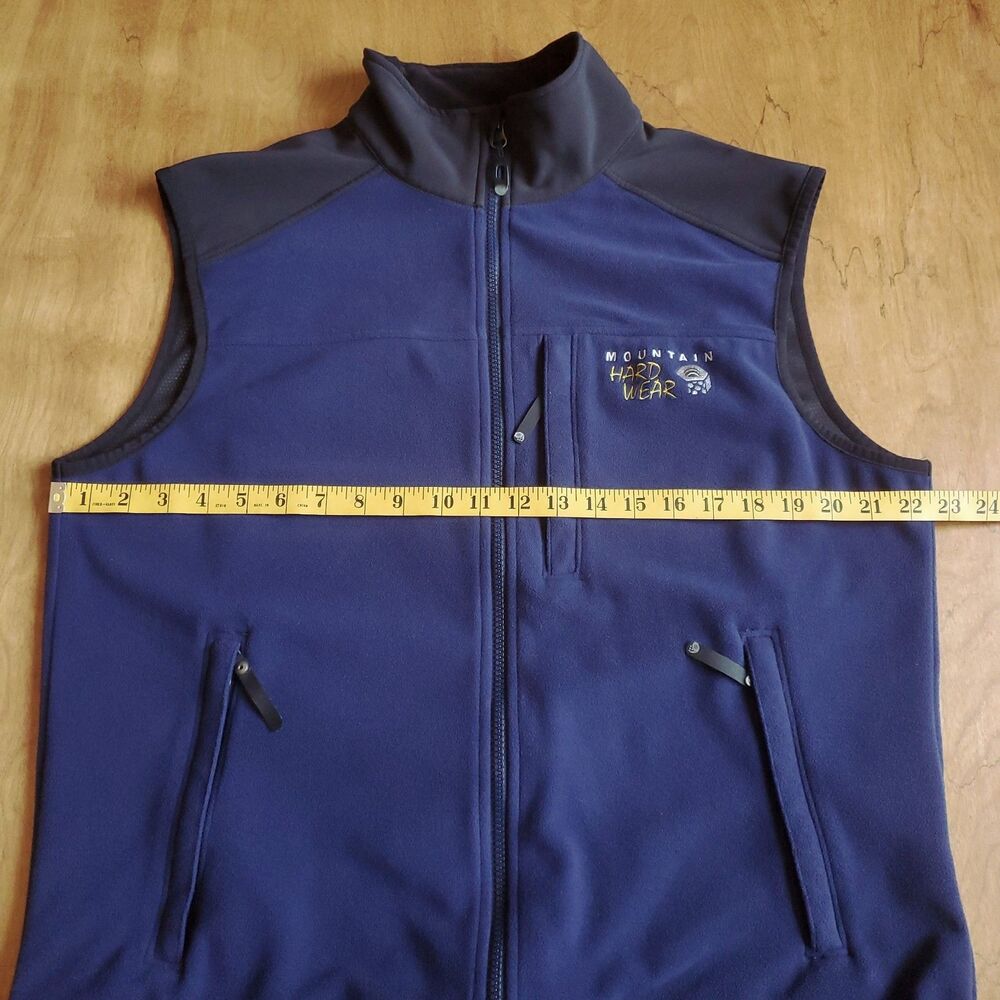 Mountain Hardwear Fleece Vest Mens L Blue Windstopper Outdoor Hiking Gorpcore - Picture 7 of 7